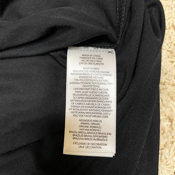 New Polo Ralph Lauren Suede Leather Western Top Laced Bateau Neckline Small - Picture 11 of 12